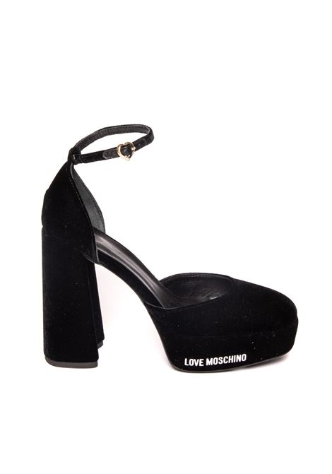 décolleté in velluto nero LOVE MOSCHINO | JA1028CG1HJP0-000